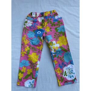 Mini Boden Kids Size 7Y Floral Print Pants Colorful Flower Pattern‎ Girl's  Cute